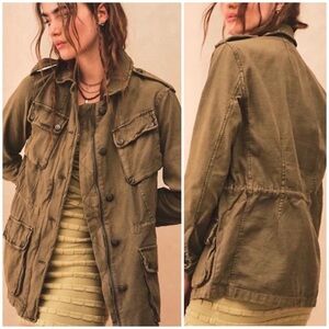 Free People Not Your Brothers Green Surplus Jacket